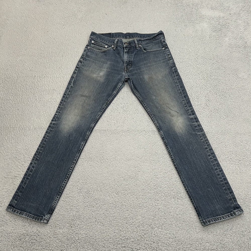 Levis Jeans Mens 32x30 Blue Denim 511 Slim Straight American Medium Wash Red Tab